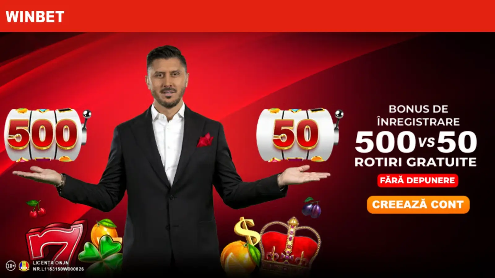 Winbet Rotiri Gratuite – 50 sau 500 Rotiri Gratuite la alegere