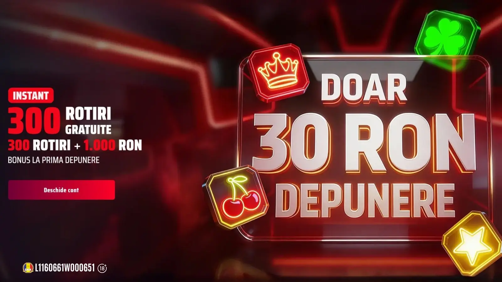 Maxbet Bonus de Bun Venit: 100% bonus până la 1.000 LEI + 300 Rotiri Gratuite