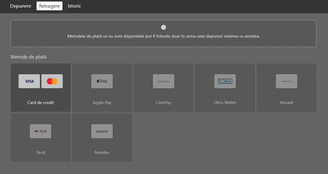 Pareri Winbet metode de retragere