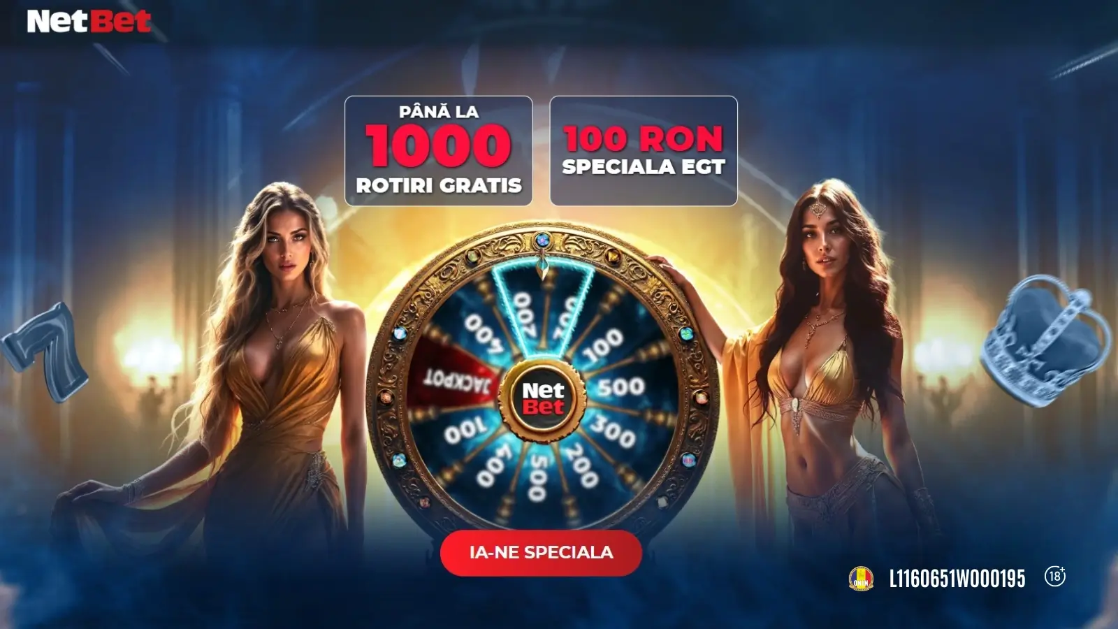 NetBet bonus fără depunere – Până la 1000 rotiri gratuite + Specială de 100 LEI