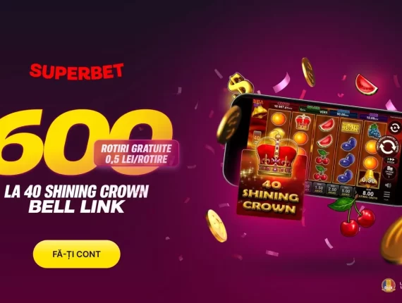 Superbet Rotiri Gratuite – 600 Spinuri la 40 Shining Crown Bell Link