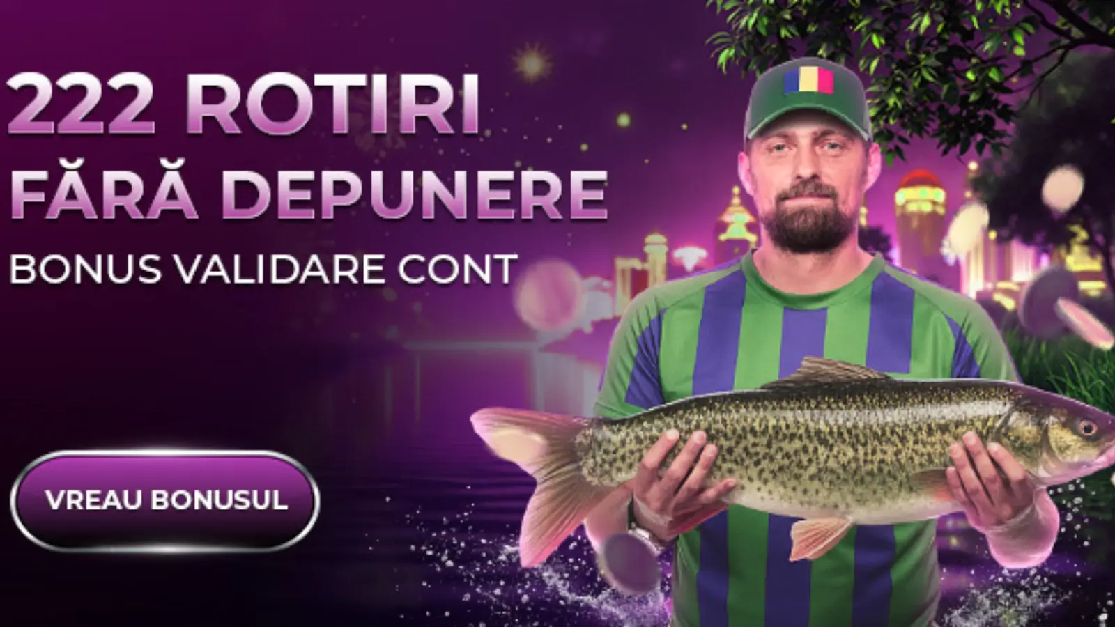 Player bonus fără depunere – 222 rotiri gratuite Big Bass Baboiu din Deltă