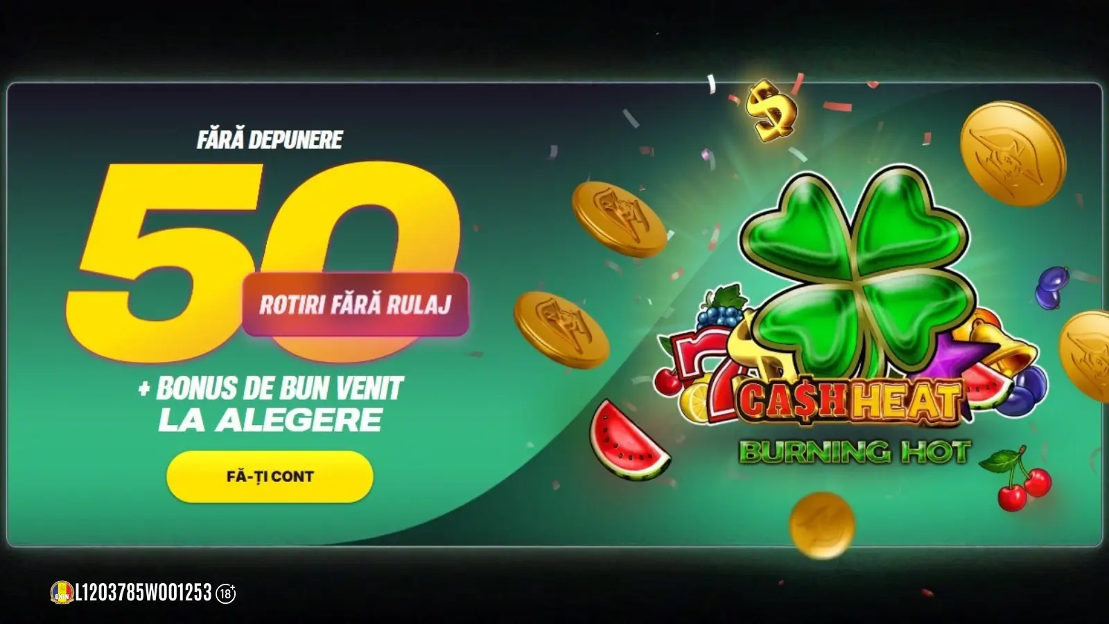 Napoleon Casino Rotiri Gratuite – 50 spinuri la Burning Hot Cash Heat Fără Depunere și Fără Rulaj