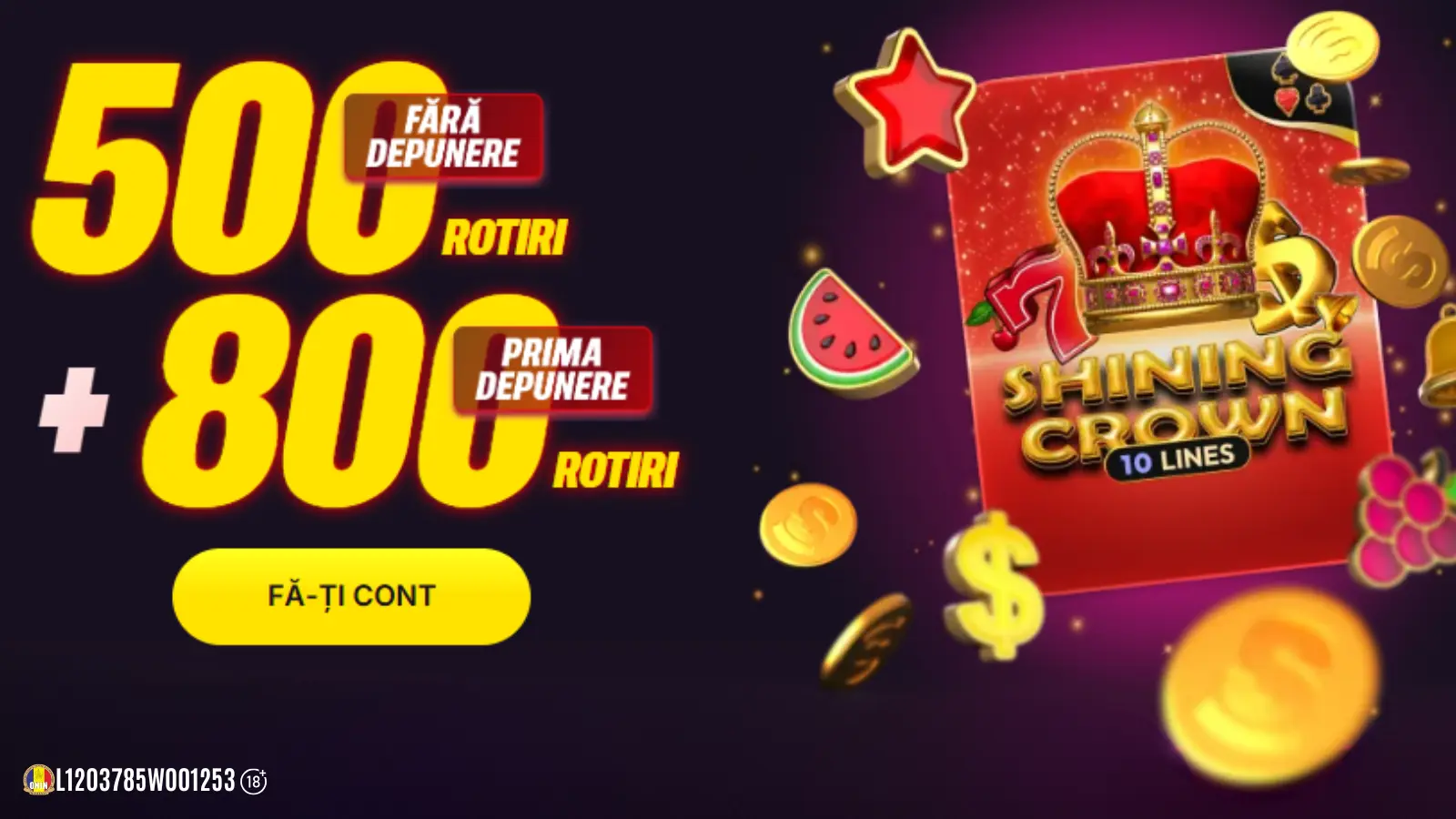 Superbet Rotiri Gratuite – Până la 1300 Spinuri la Shining Crown